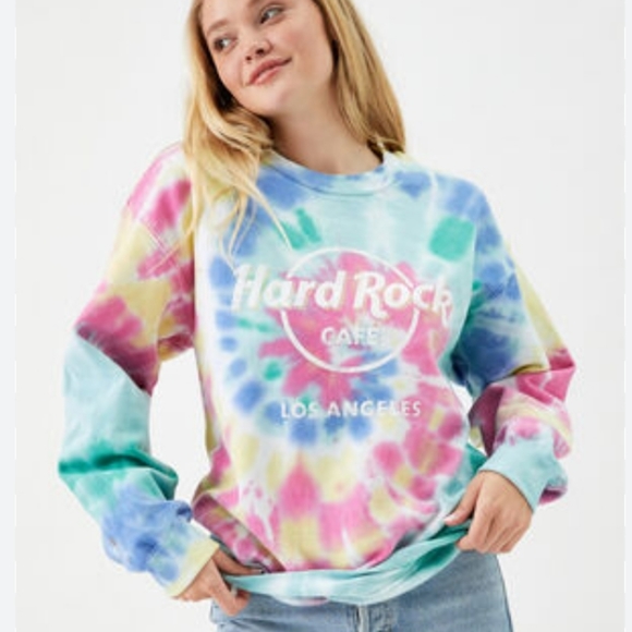 PacSun Tops - Pacsun Hard Rock Cafe Tie Dye Sweatshirt, Size XS